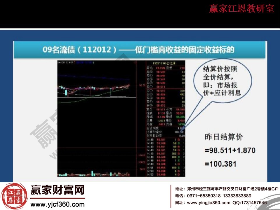 結算價按照全價結算