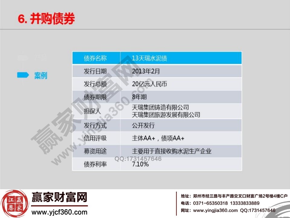 并購(gòu)債券案例分析